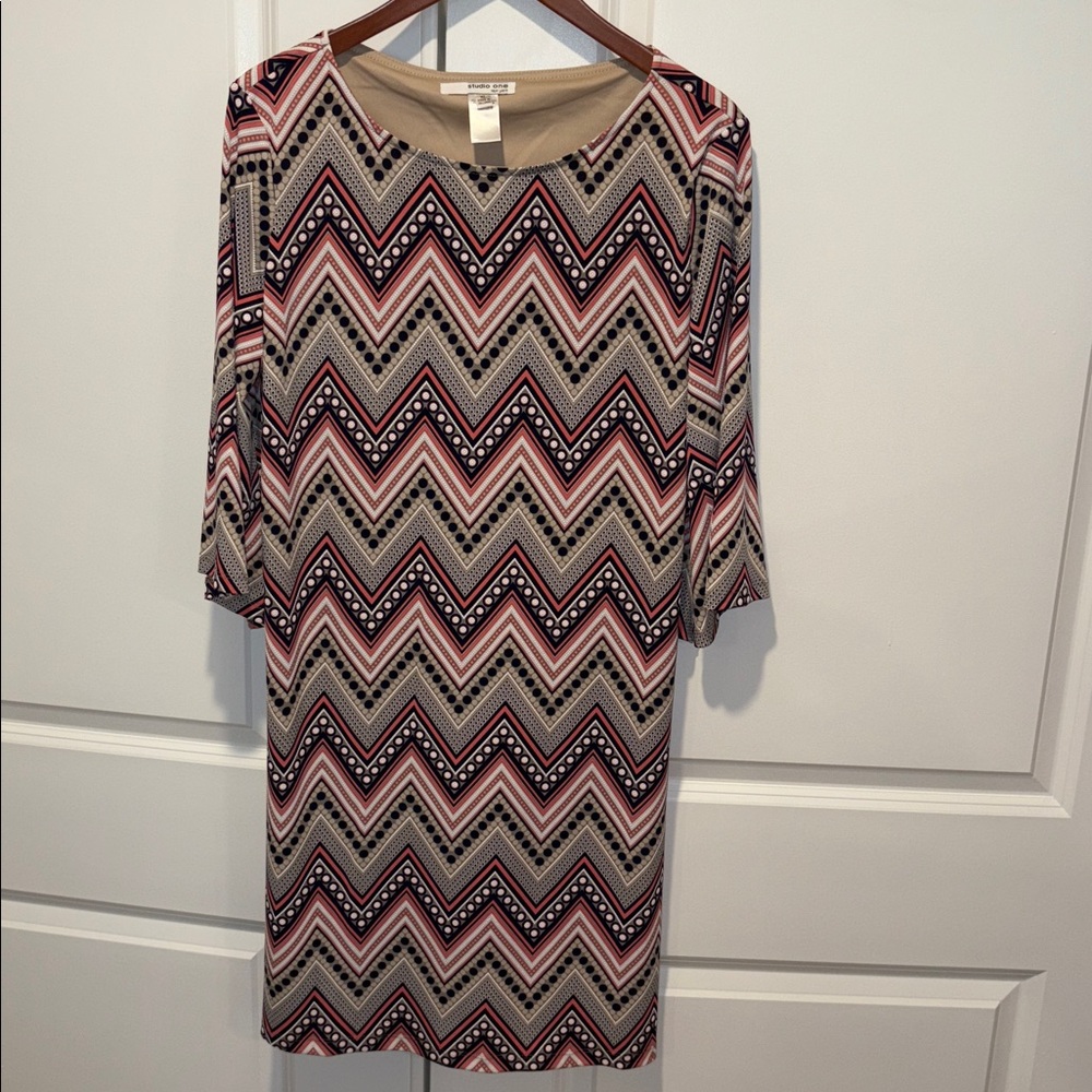 Studio One New York Knit Sheath Dress, sz XL